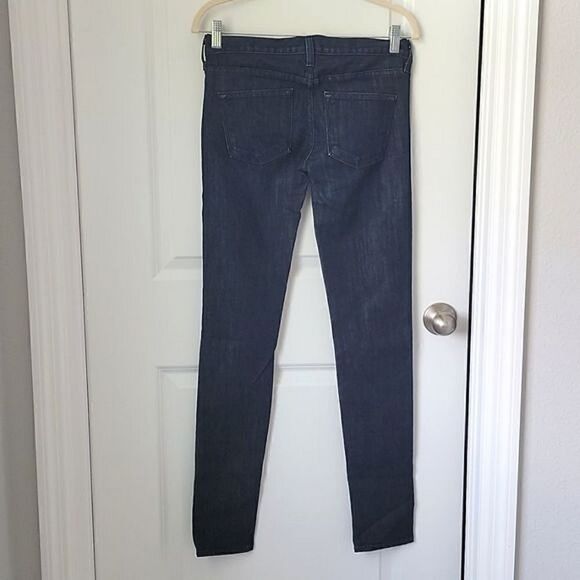 J Crew NWOT Toothpick Low Rise Skinny Dark Blue Jeans - Size 24 - Picture 2 of 15